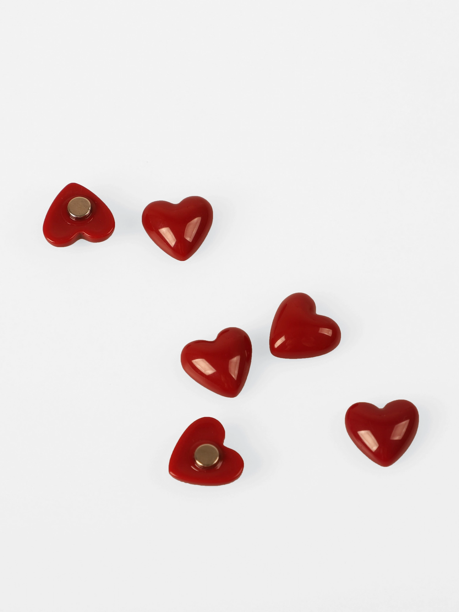 Glossy Heart Magnet (6pcs)